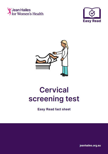 Cervical screening test easy read factsheet cover