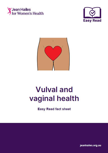 Vaginal health easy read factsheet cover