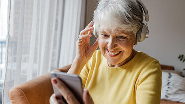 Senior woman on phone